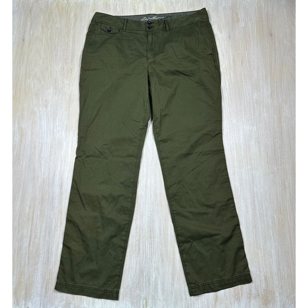 Eddie Bauer Olive Green Straight-Leg Pants